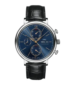 IWC Portofino Chronógrafo 42 mm Piel Negra Esfera Azul | IW391036