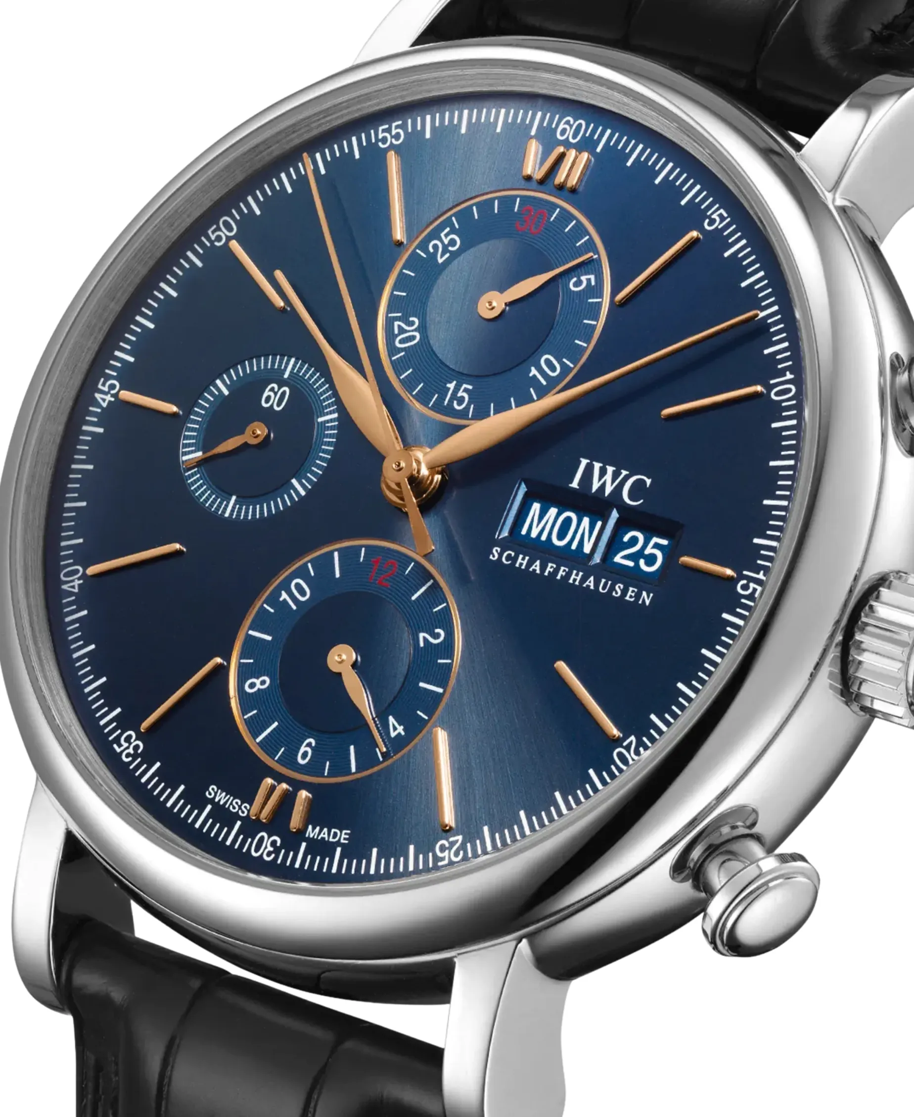 IWC Portofino Chronógrafo 42 mm Piel Negra Esfera Azul | IW391036