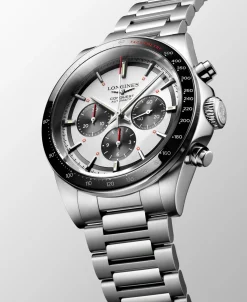 Longines Conquest Chronograph Plateado y Negro 42 mm | L3.835.4.72.6
