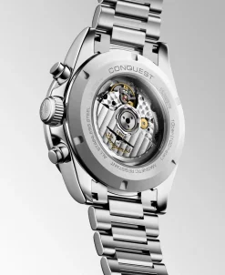 Longines Conquest Chronograph Plateado y Negro 42 mm | L3.835.4.72.6
