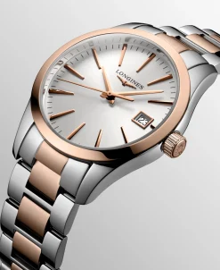 Longines Conquest Classic Bicolor PVD Rojo 34 mm | L2.386.3.72.7