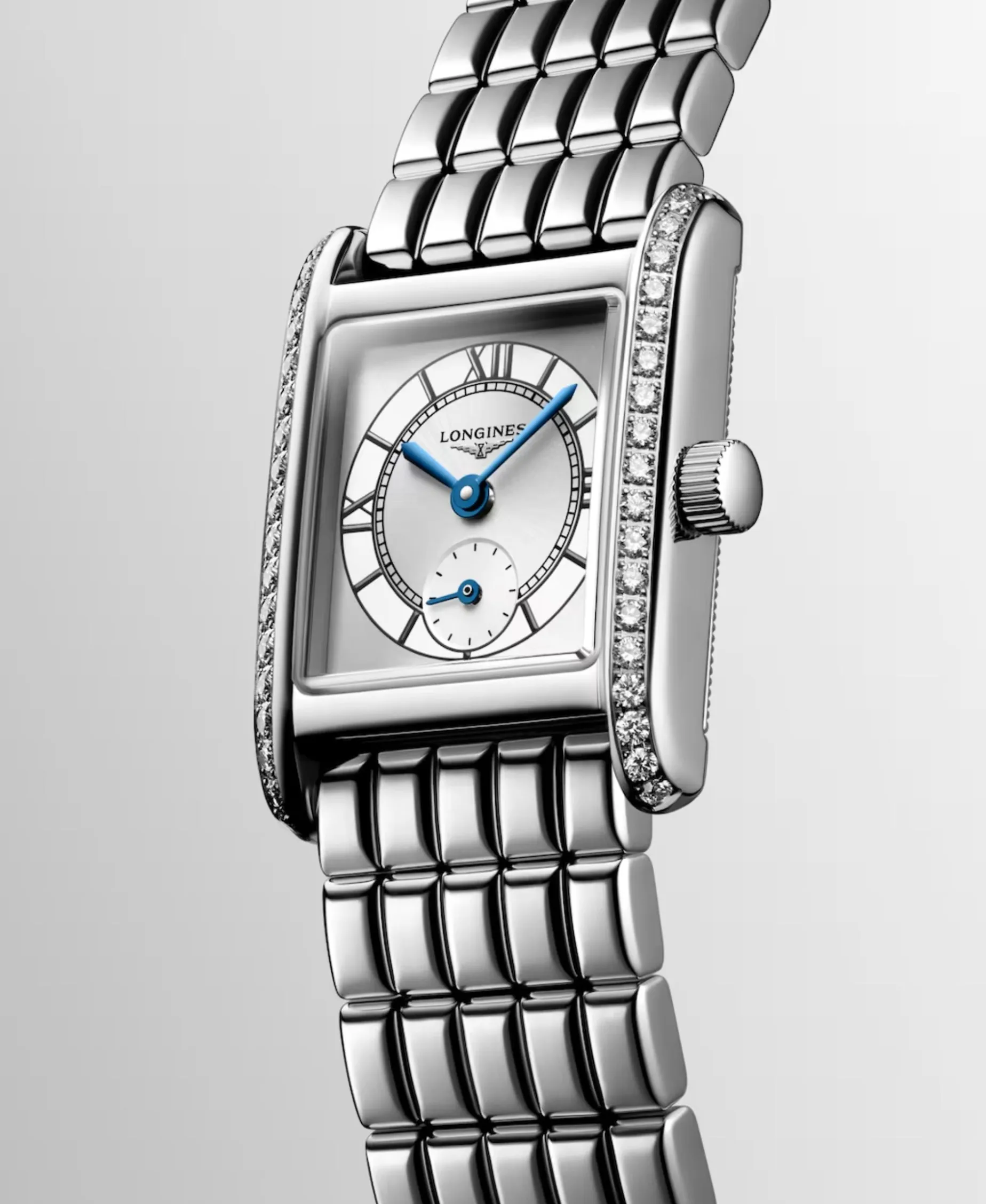 Longines Mini Dolcevita Plateado Con Diamantes 21,5 x 29 mm | L5.200.0.75.6