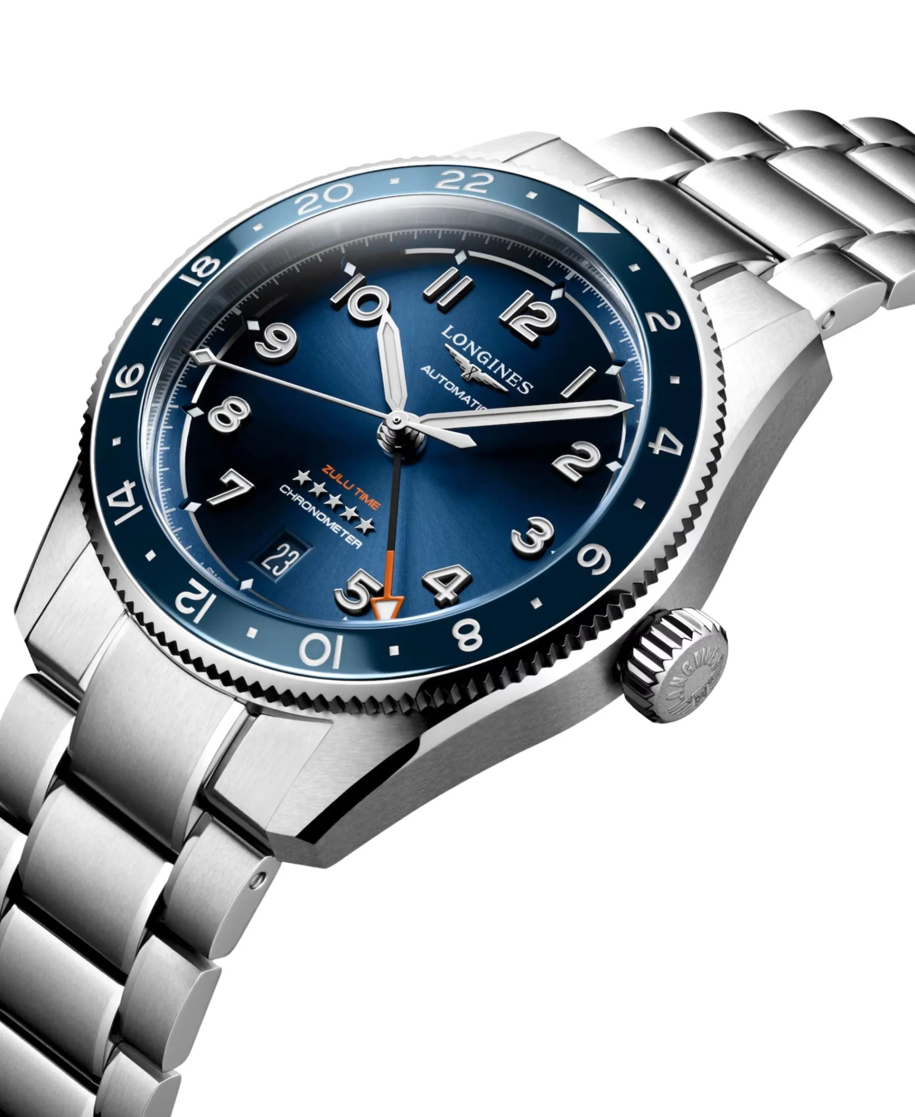 Longines Spirit Zulu Time Acero y Cerámica 39 mm | L3.802.4.93.6