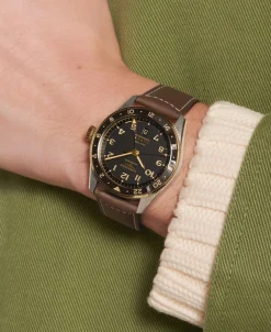 Longines Spirit Zulu Time Acero y Oro Amarillo 39 mm | L3.812.5.53.2