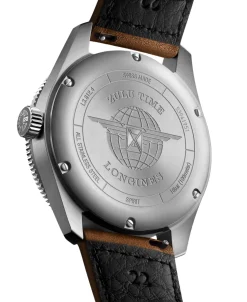 Longines Spirit Zulu Time Cierre Desplegable Microajuste 39 mm | L3.812.4.63.2