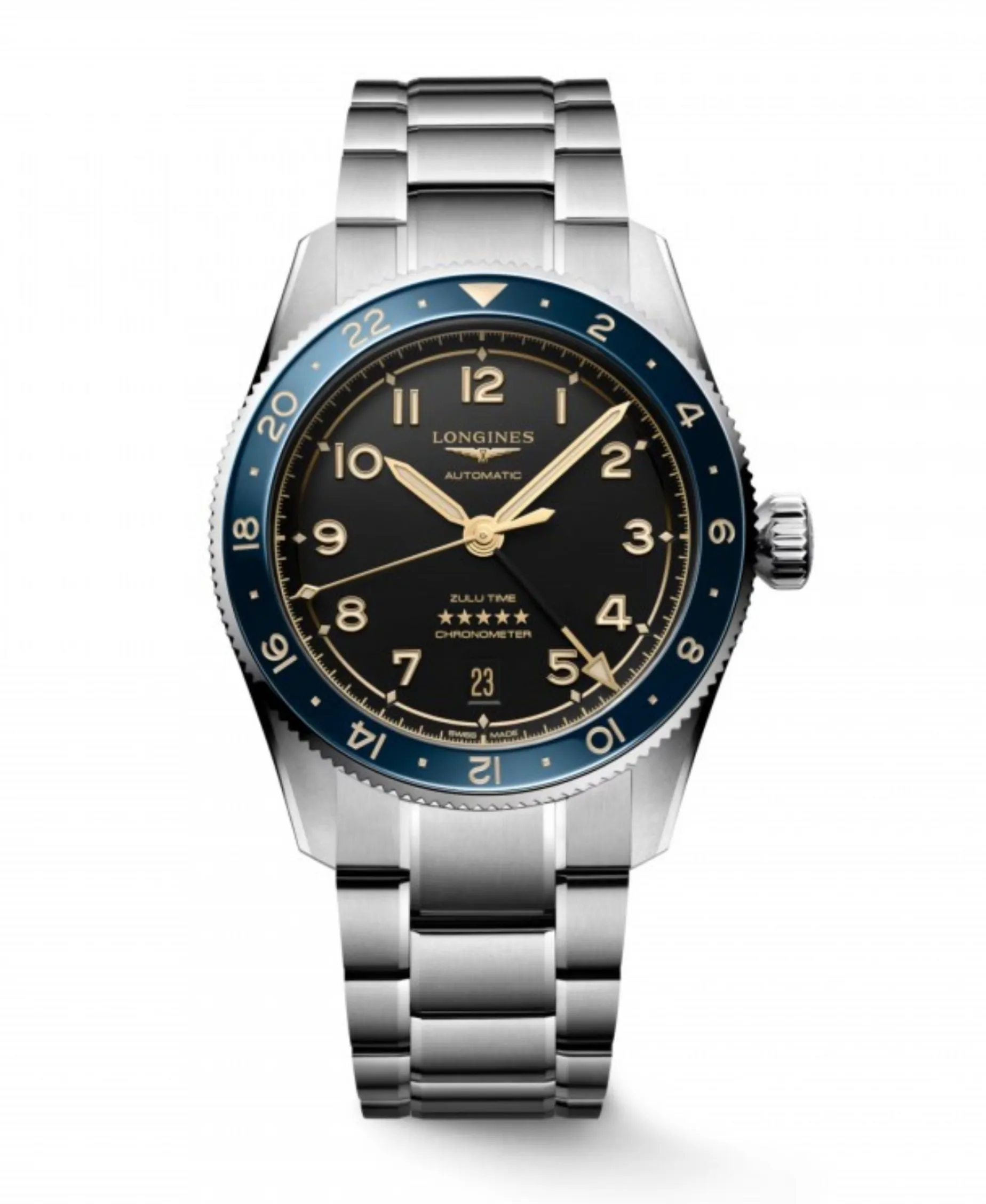Longines Spirit Zulu Time Esfera Gris Antracita 39 mm | L3.802.4.60.6