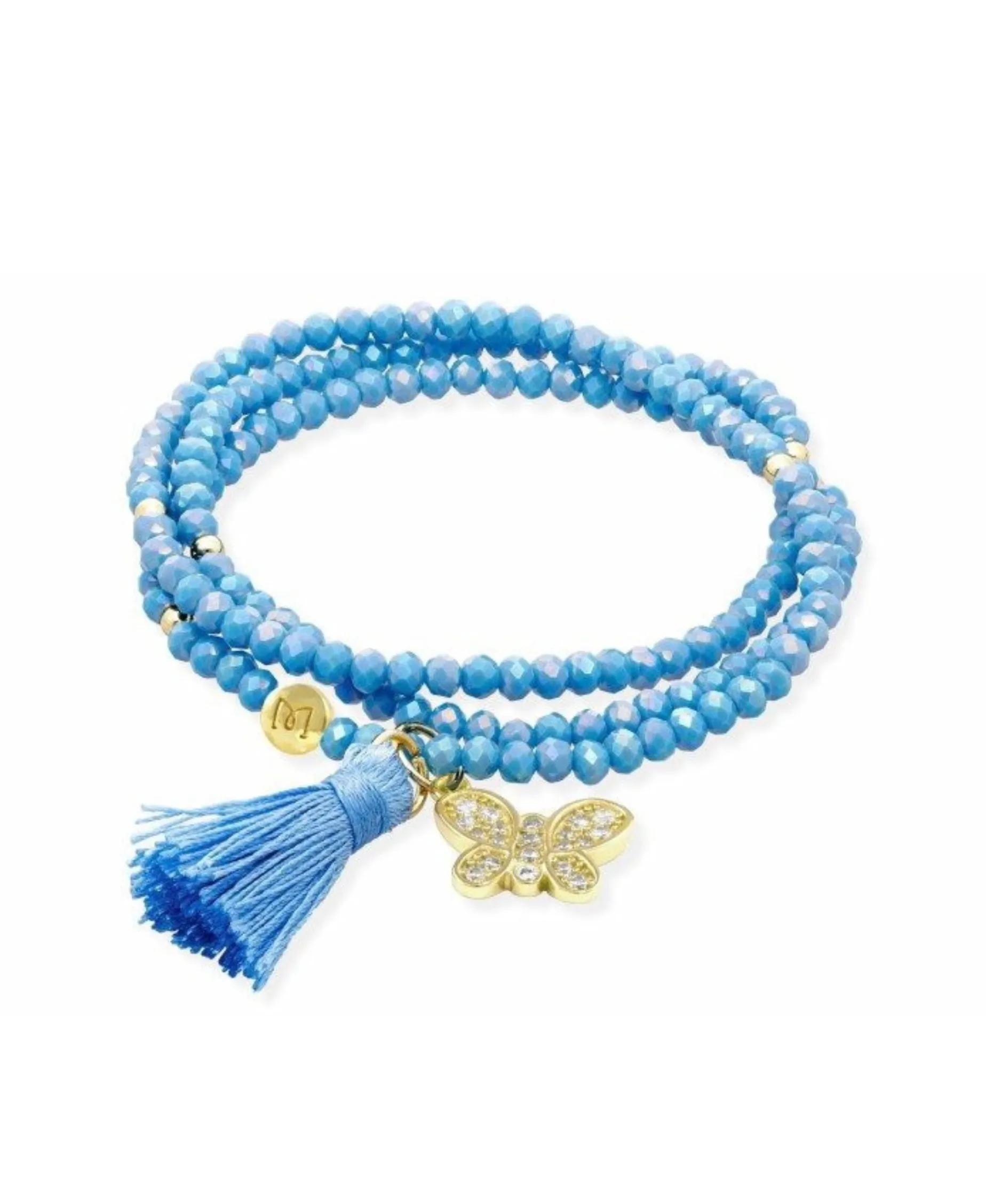 Marina García Zen Aqua Pulsera Plata Baño Oro Cristales Strass | 91167U6