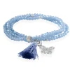 Marina García Zen Blue Pulsera Plata Baño Rodio Cristales Strass | 91042U6