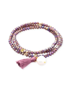 Marina García Zen Boreal Pulsera Plata Baño Oro Perla | 91165UP
