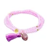 Marina García Zen Lila Pulsera Plata Baño Oro Lepidolita Rosa | 91196UA