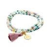 Marina García Zen Mamá Pulsera Plata Baño Oro Cristales Strass | 91171UM
