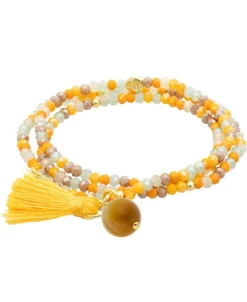 Marina García Zen Mostaza Pulsera Plata Ojo de Tigre | 90978UA