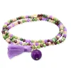 Marina García Zen Provenza Pulsera Plata Baño Oro Piedra Morada | 90917UA