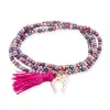 Marina García Zen Rosa Herradura Pulsera Plata Baño Oro Rosa Cristales Strass | 90573UH