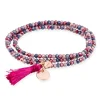 Marina García Zen Rosa Pulsera Plata Baño Oro Rosa Cristales Strass | 90573UPT