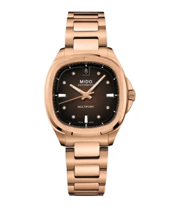 MIDO Multifort TV 35 Automático Diamantes Marrón PVD Oro Rosa 35 mm | M049.307.33.296.00