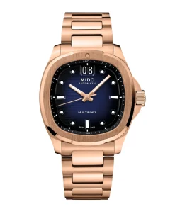 MIDO Multifort TV Big Date Automático Azul Acero PVD Oro Rosa 40 mm | M049.526.33.041.00