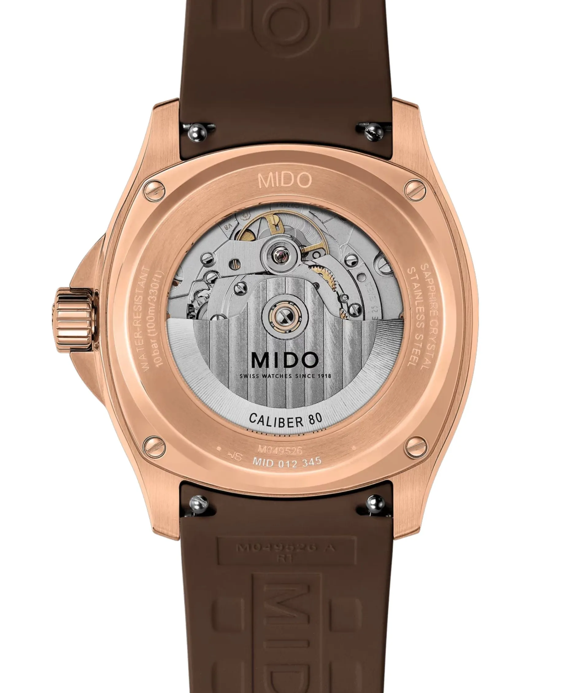 MIDO Multifort TV Big Date Automático Marrón Acero PVD Oro Rosa 40 mm | M049.526.37.291.00