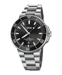 ORIS Aquis Date Negro Acero Bisel Cerámico 43,50 mm | 73377304154LSM