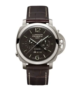 Panerai Luminor 1950 Chrono Monopulsante 8 Days GMT Marrón Titanio 44 mm | PAM00311