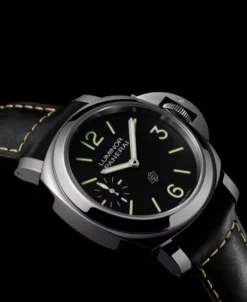 Panerai Luminor Logo Cuerda Manual Negro Acero 44 mm | PAM01084