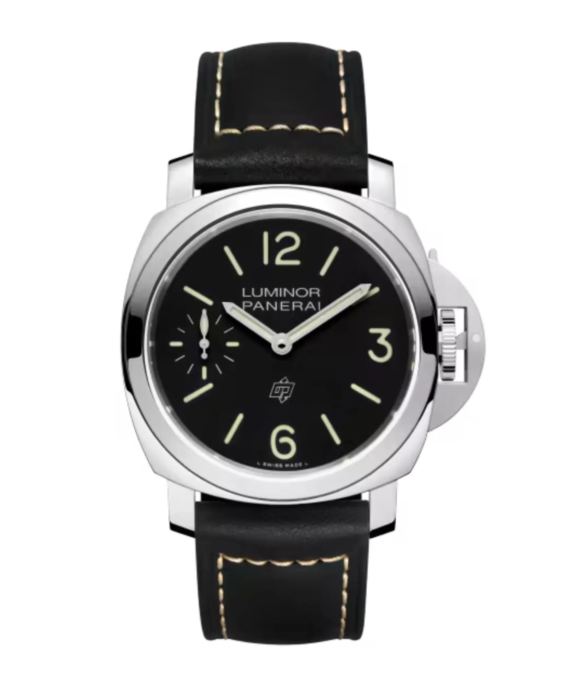 Panerai Luminor Logo Cuerda Manual Negro Acero 44 mm | PAM01084