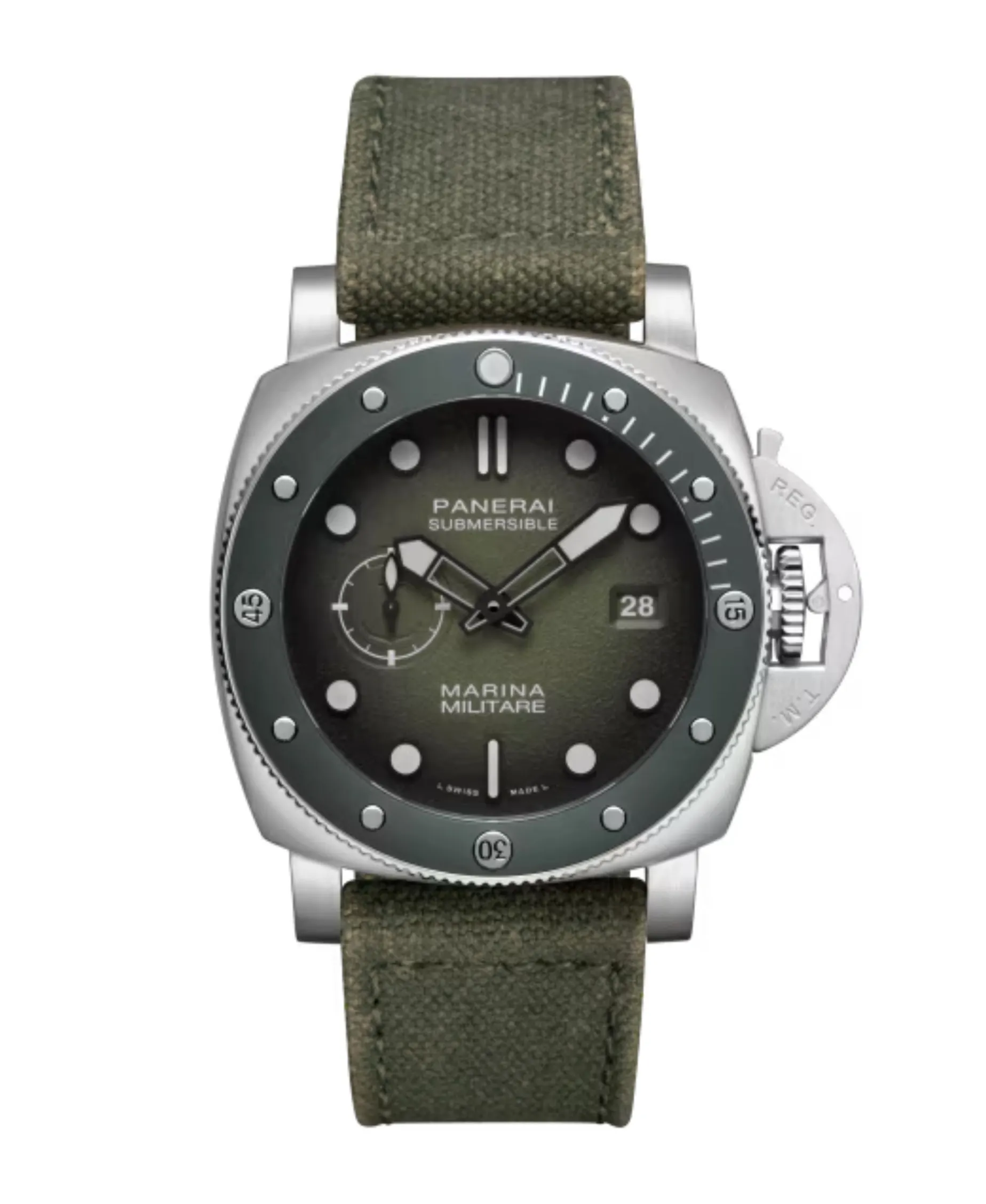 Panerai Submersible Marina Militare Automático Verde Acero 44 mm | PAM01697