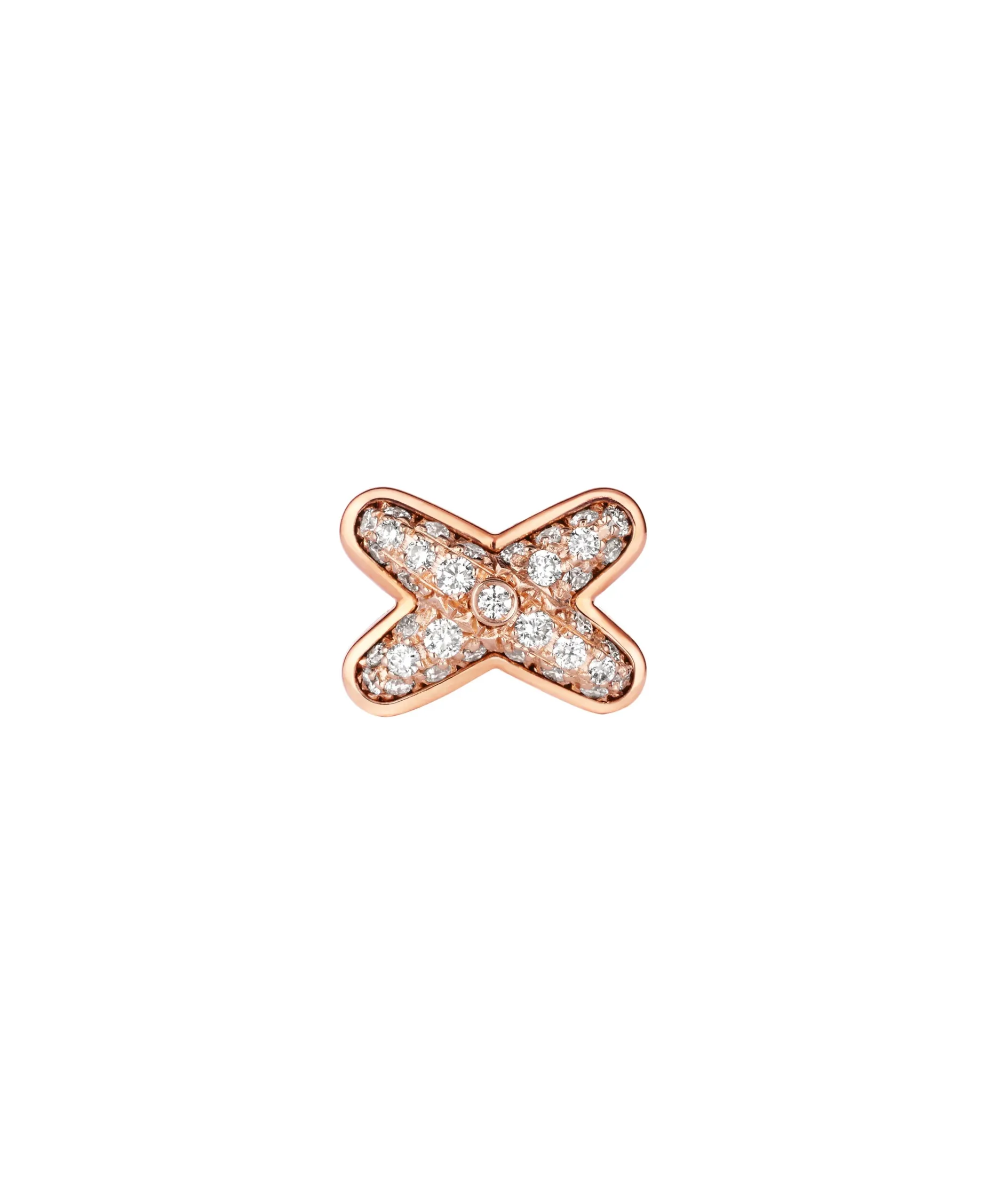 Pendiente Individual Chaumet Jeux de Liens Oro Rosa y Pavé de Diamantes Chaumet | 083468