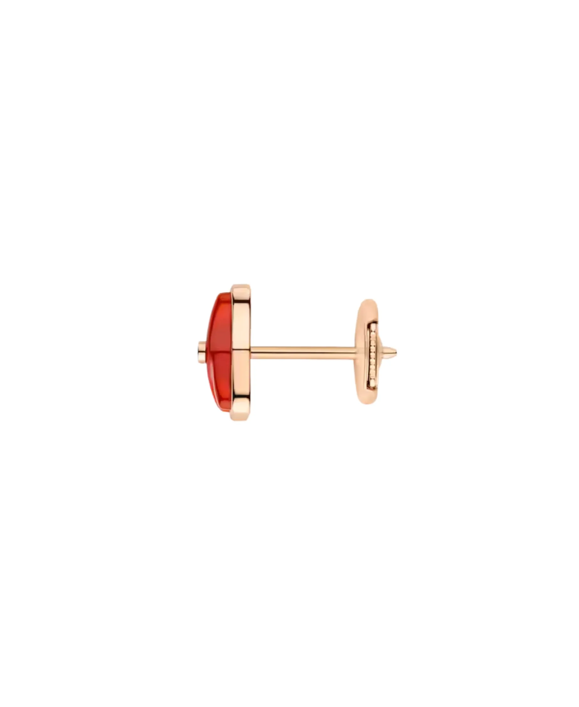 Pendiente Individual Chaumet Jeux de Liens Oro Rosa Cornalina Roja y Diamante | 085125