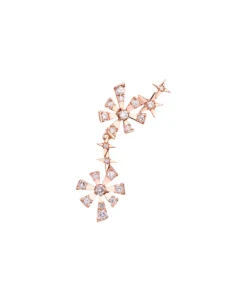 Pendiente Individual Drop Gold&Roses Luzia Oro Rosa Diamantes | GR-479.3