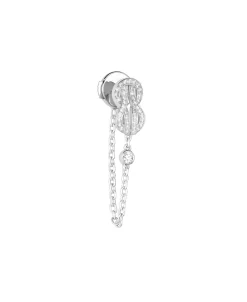 Pendiente Individual FRED Chance Infinie Oro Blanco y Diamantes | 8B0329