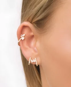 Pendiente Individual Piercing Gold&Roses Saudade Oro Rosa Diamantes | GR-426.3