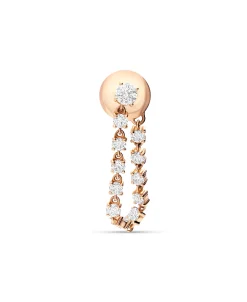Pendiente Individual Tipo Rivière con Diamantes 0,63 cts en Oro Rosa