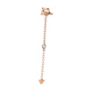 Pendiente Mattioli Eve-R De Botón Individual Largo Con Diamante En Oro Rosa | MRI137R007W
