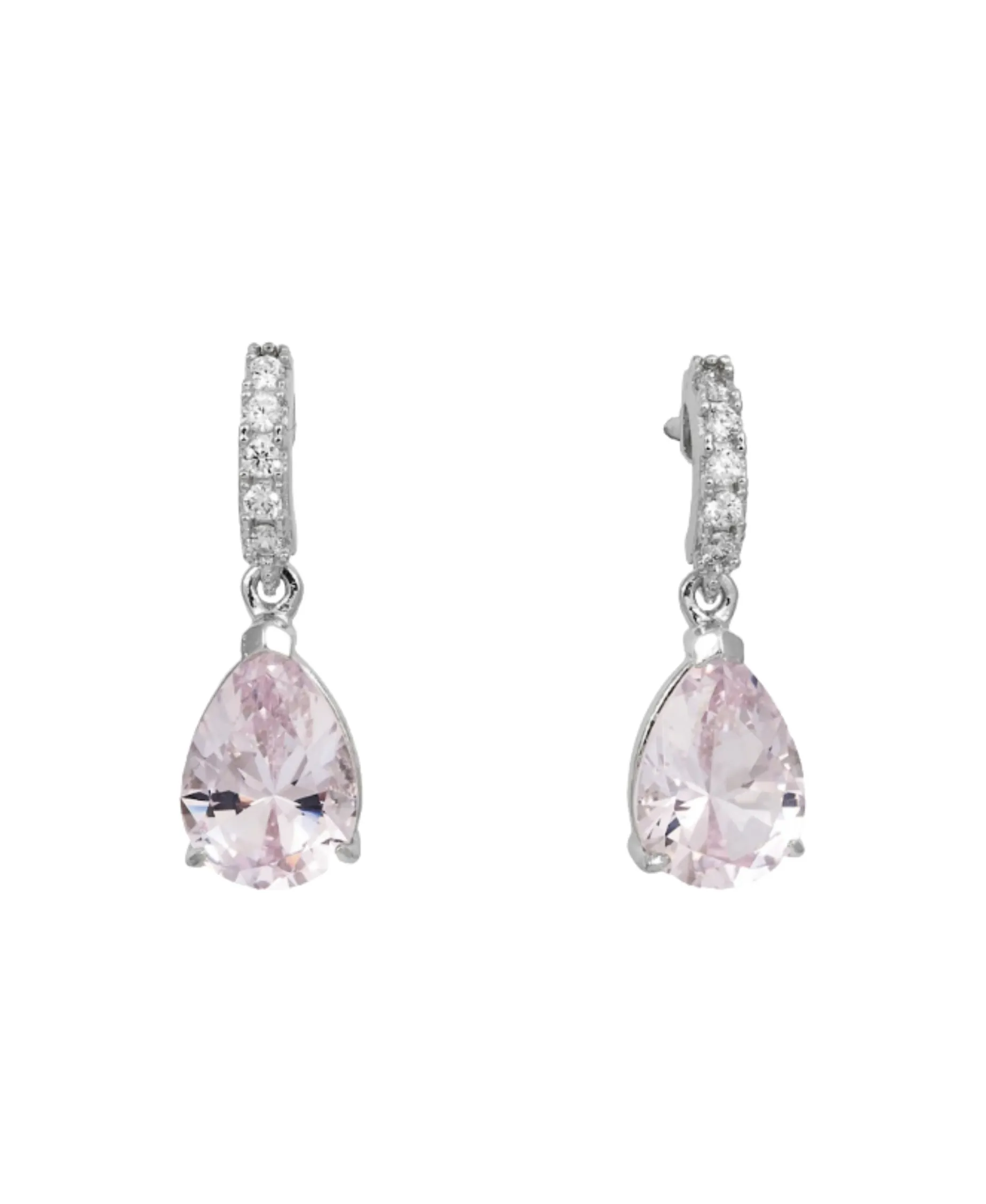 Pendientes Andrea Marina García Plata Rodiada con Circonita Rosa | 90279PS