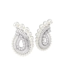 Pendientes Ariana Grande x Swarovski Baño Rodio Circonitas y Perlas de Cristal | 5720869