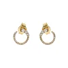 Pendientes Aro Abierto con Diamantes en Oro Amarillo