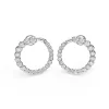 Pendientes Aro Abierto L con Diamantes 4,86 cts en Oro Blanco