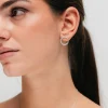 Pendientes Aro Abierto M con Diamantes 1,53 cts en Oro Blanco