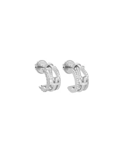 Pendientes Aro FRED Force 10 Rise Oro Blanco y Diamantes | 8B0342