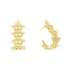 Pendientes Aro Marina García Panther Plata Baño Oro Amarillo | 91238PD