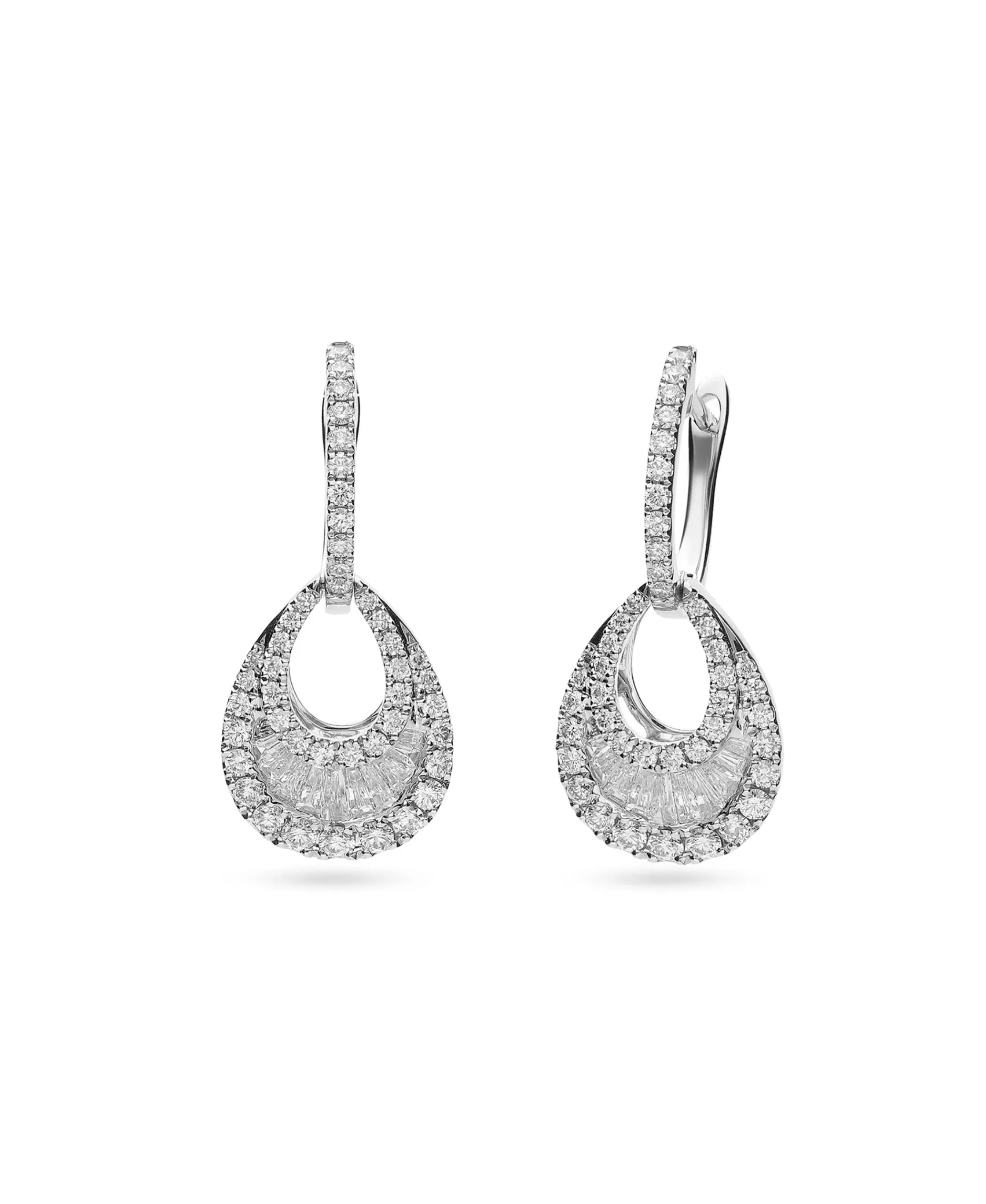 Pendientes Art Déco con Diamantes 1,19 cts en Oro Blanco