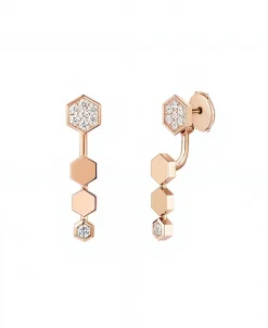 Pendientes Bee de Chaumet Oro Rosa 18K y Diamantes | 085202