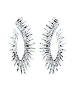 Pendientes Brut Maxi Marina García Plata Rodiada con Circonitas | 91031PB