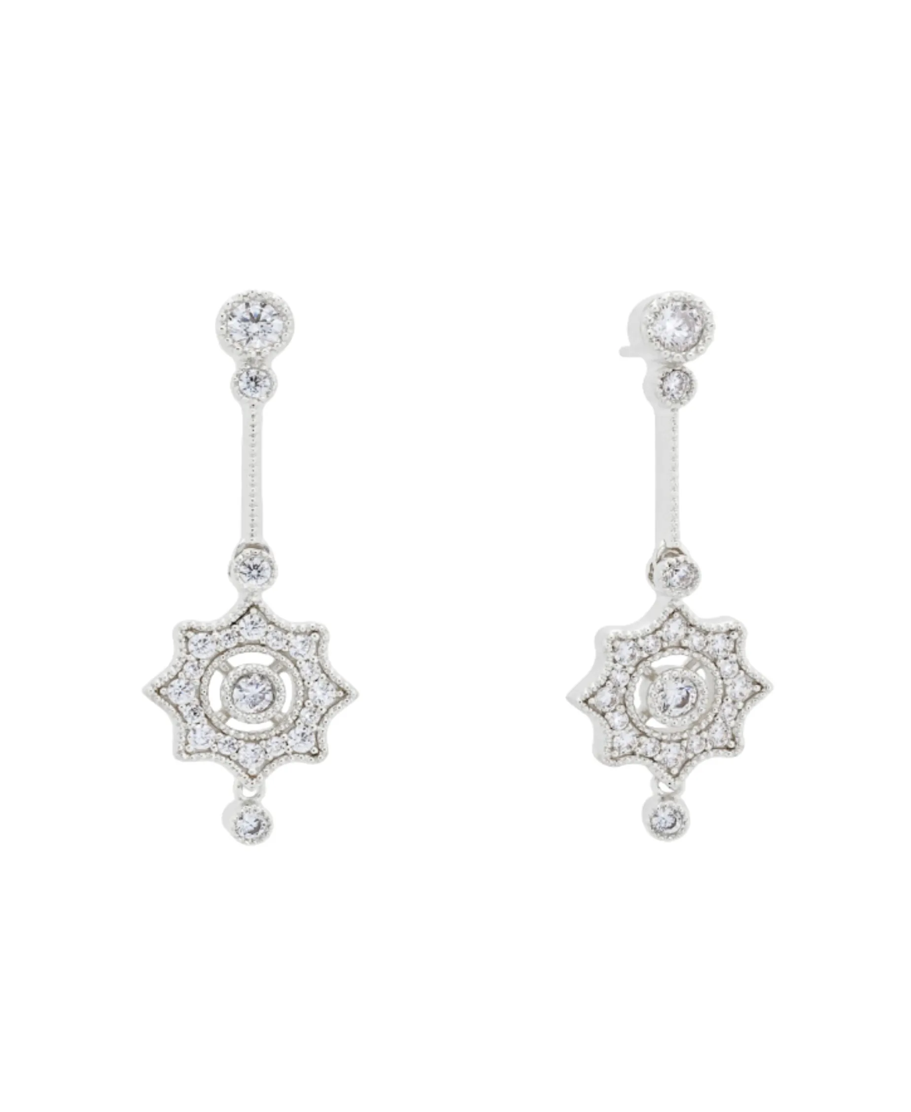 Pendientes Catalina Marina García Plata Rodiada con Circonitas | 90777PB
