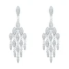 Pendientes Chandelier Marina García Plata Rodiada con Circonitas | 91163PB