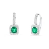 Pendientes con Esmeralda 0,76 ct y Diamantes en Oro Blanco