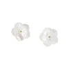 Pendientes Cortos AGATHA París Tiare Nácar Blanco Dorado | 02380733-094-TU