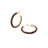 Pendientes Criollas Grandes AGATHA París Royal Resina Burdeos y Dorado | 2380117-473-TU