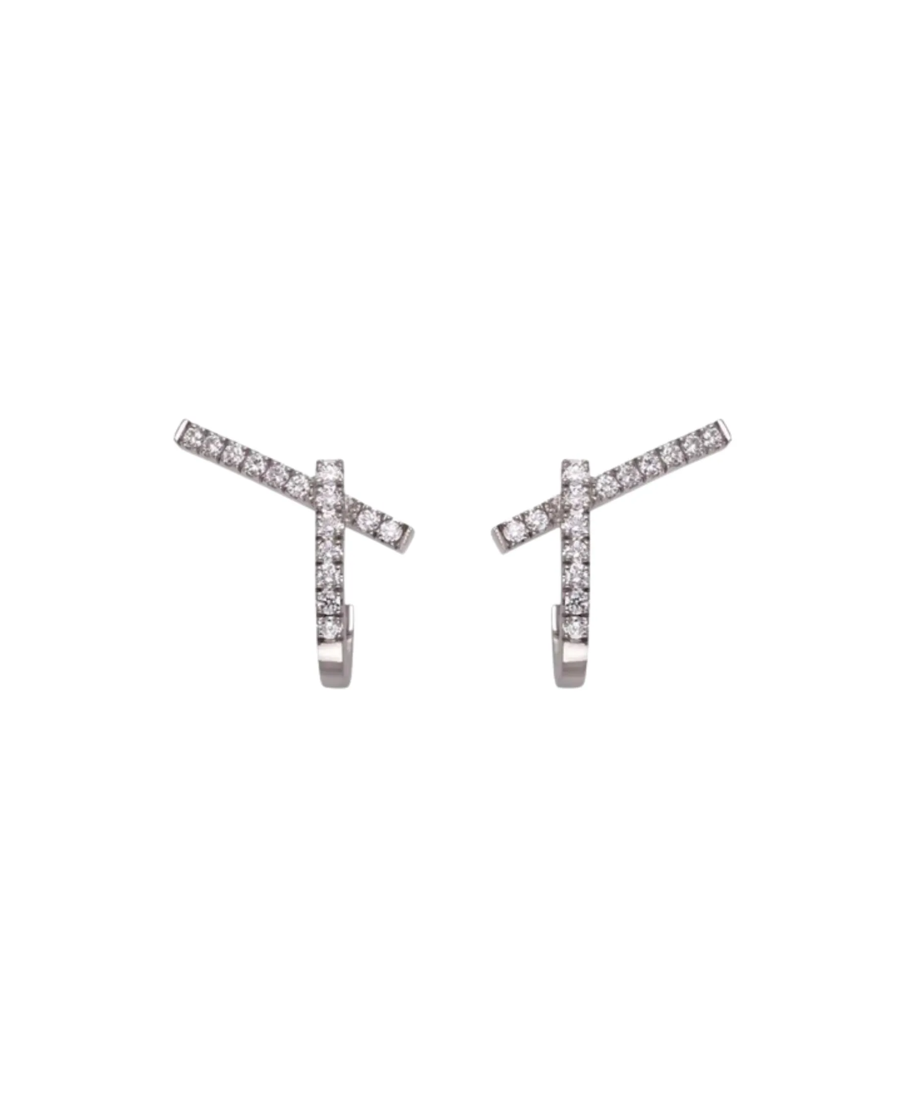 Pendientes Daga Gold&Roses Loulou à Marrakech Oro Blanco Diamantes | GR-265.1